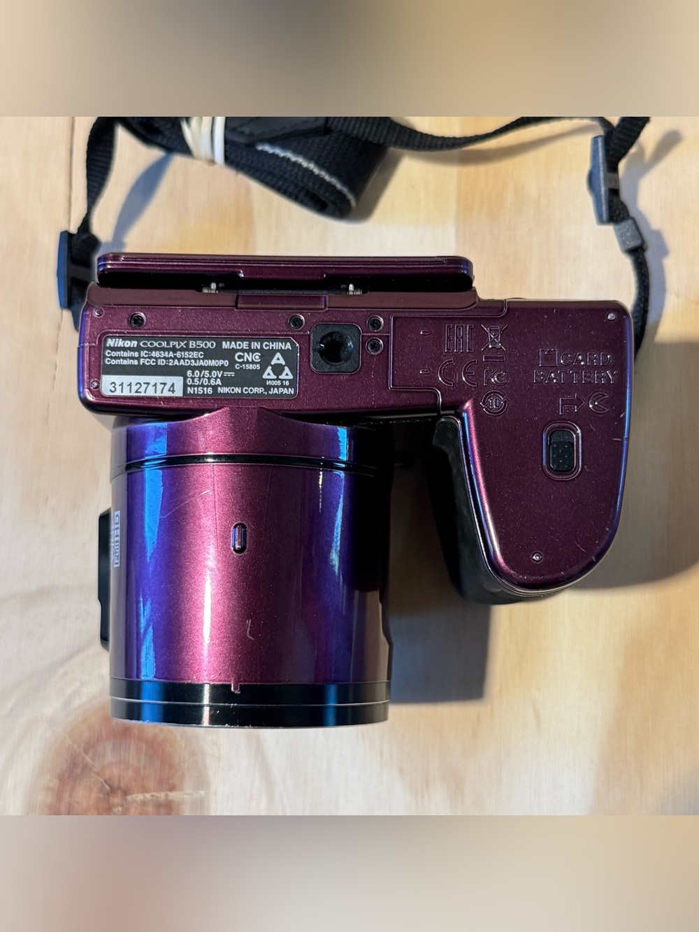 Nikon COOLPIX B500 Digital Camera Plum 16MP 40X Opt Zoom Tested Good w/Bat-Card! - Picture 11 of 15